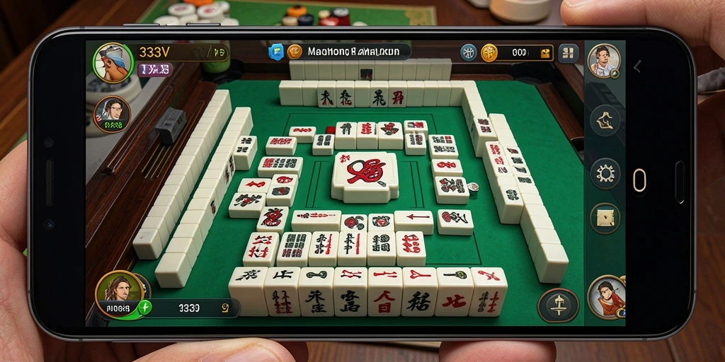 Screenshot gameplay 333V menunjukkan keseruan menyusun ubin Mahjong.