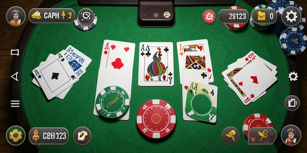 Screenshot gameplay Gaple yang menampilkan antusiasme pemain.
