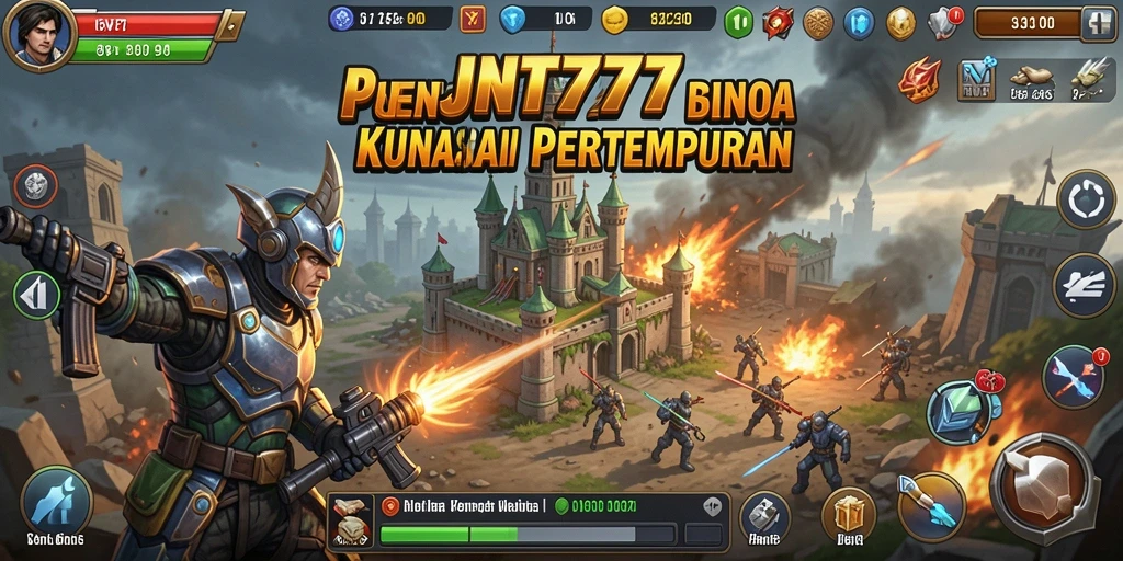 Screenshot JNT777 menampilkan aksi pertahanan menara yang mendebarkan.