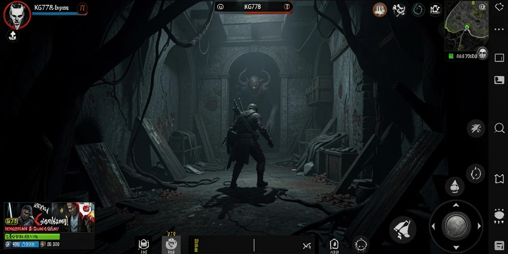 Tangkapan layar menampilkan suasana mencekam gameplay KG778.