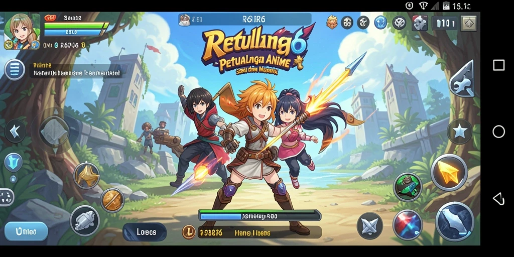 Screenshot gameplay R6R6 menampilkan aksi karakter Anime yang dinamis.